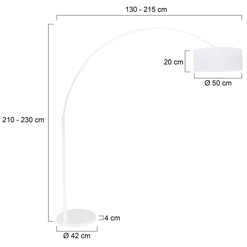 Lámpara blanca de pie Steinhauer Sparkled light blanco - Imagen 7