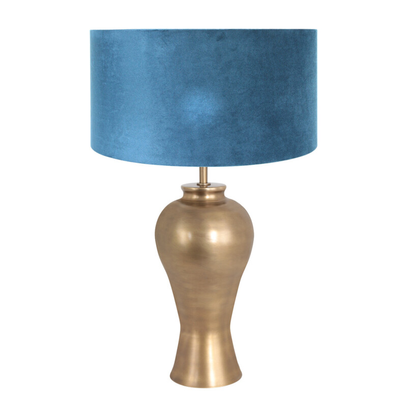 Lámpara bronce con terciopelo azul Steinhauer Brass - Imagen 2