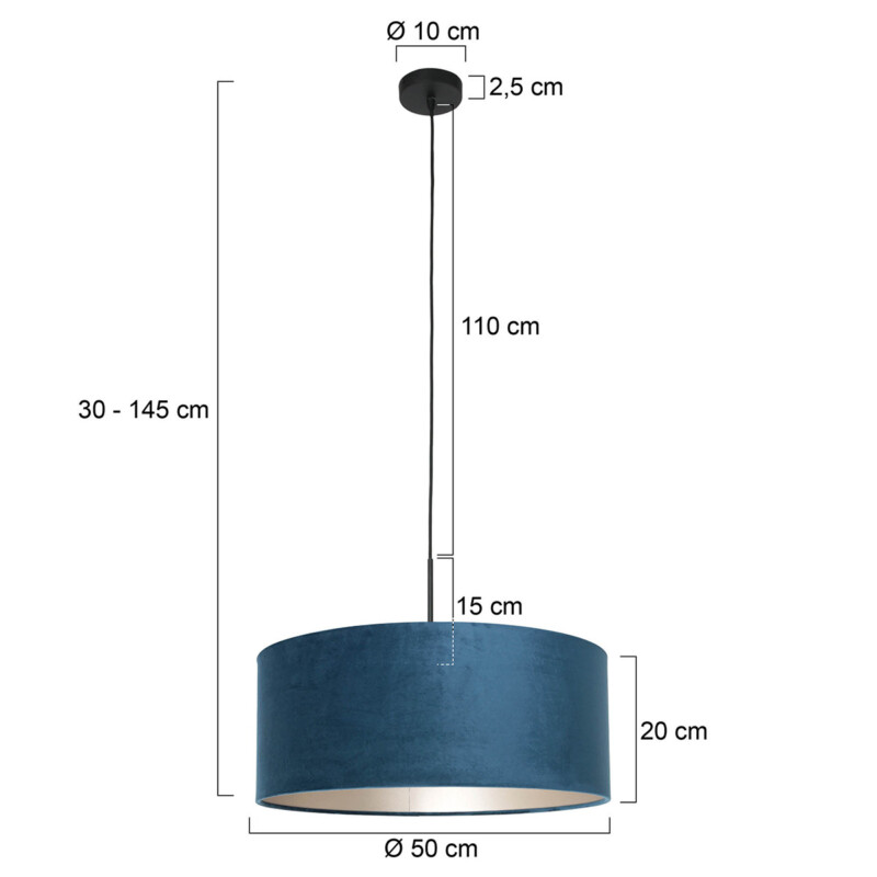 lampara-colgante-azul-steinhauer-sparkled-light-8248zw-6