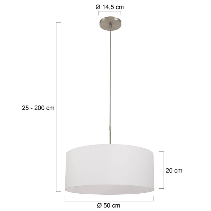 Lámpara colgante blanca Steinhauer Stresa, 50 cm - Imagen 6