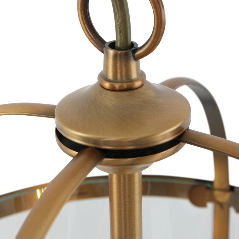 Lámpara colgante de 2 luces de bronce con forma de linterna de vidrio Steinhauer Pimpernel - Imagen 4