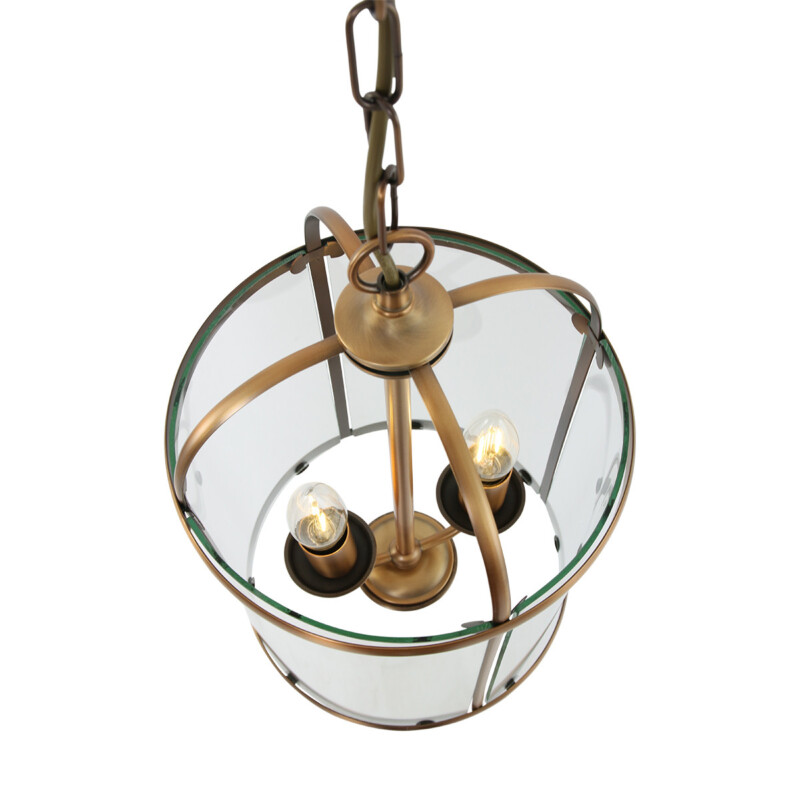 Lámpara colgante de 2 luces de bronce con forma de linterna de vidrio Steinhauer Pimpernel - Imagen 5
