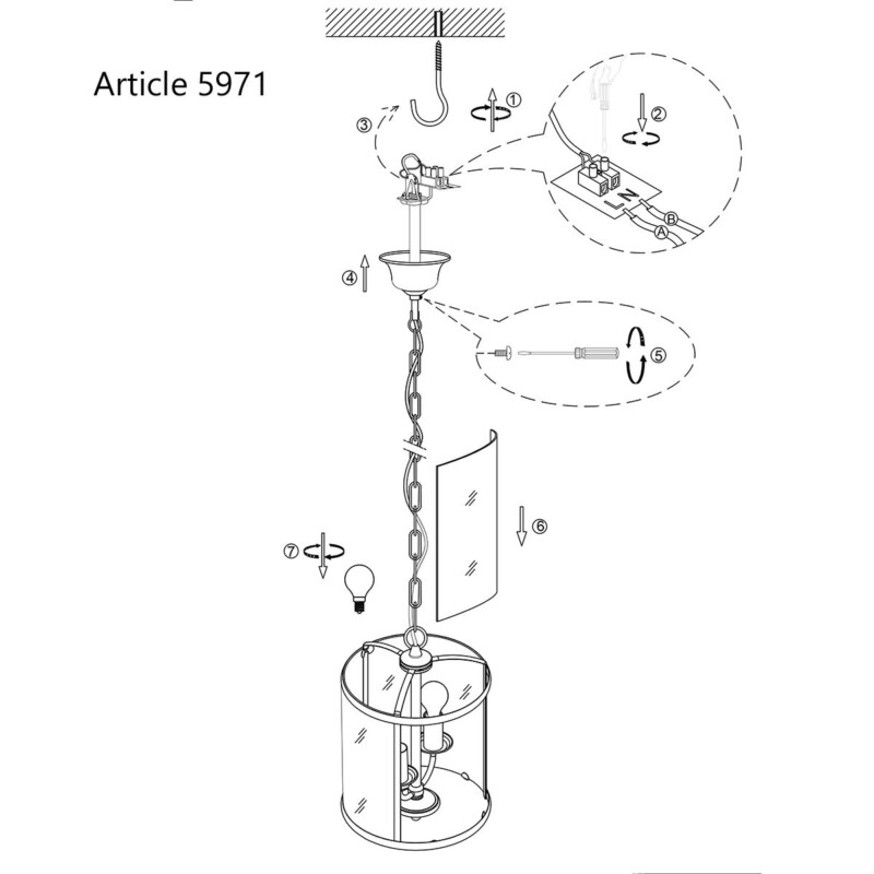 Lámpara colgante de 2 luces de bronce con forma de linterna de vidrio Steinhauer Pimpernel - Imagen 9