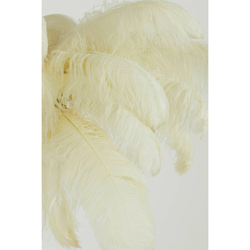 Lámpara colgante clásica blanca con plumas y detalles dorados Light and Living Feather - Imagen 5