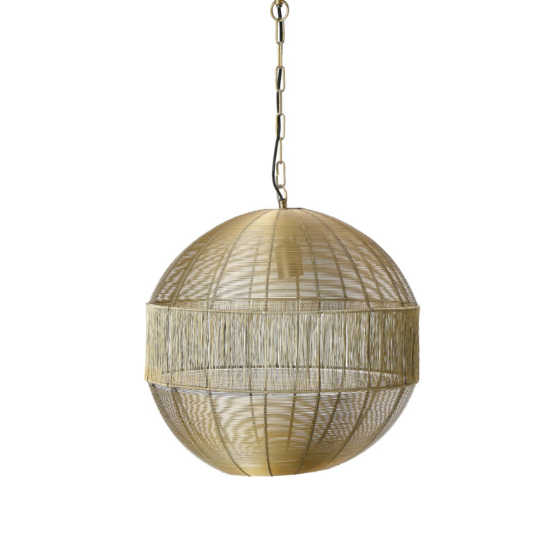 Lámpara colgante clásica dorada esférica Light and Living Pilka - Imagen 2
