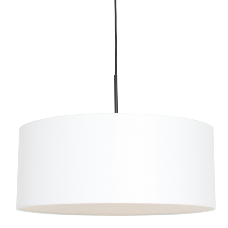 lampara-colgante-con-pantalla-blanca-steinhauer-sparkled-light-transparente-y-plateado-8151zw