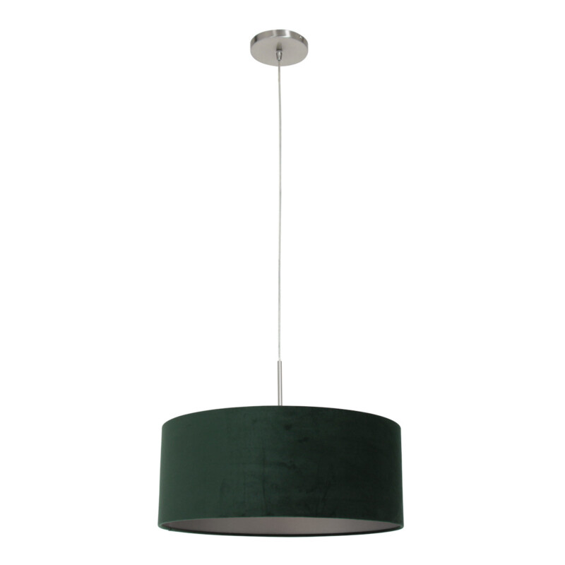 Lámpara colgante con pantalla  Steinhauer Sparkled light verde y acero - Imagen 2