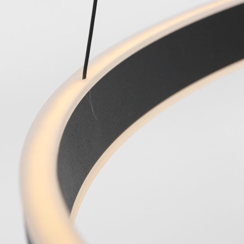 Lámpara colgante de metal negro moderna Steinhauer Ringlux - Imagen 12