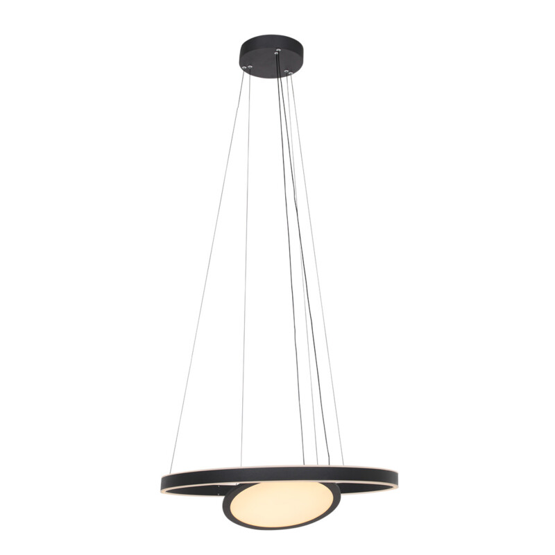 Lámpara colgante de metal negro moderna Steinhauer Ringlux - Imagen 2