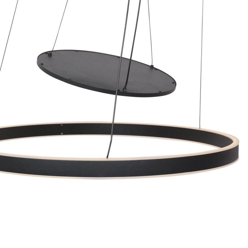 Lámpara colgante de metal negro moderna Steinhauer Ringlux - Imagen 4