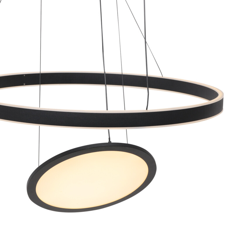 Lámpara colgante de metal negro moderna Steinhauer Ringlux - Imagen 5