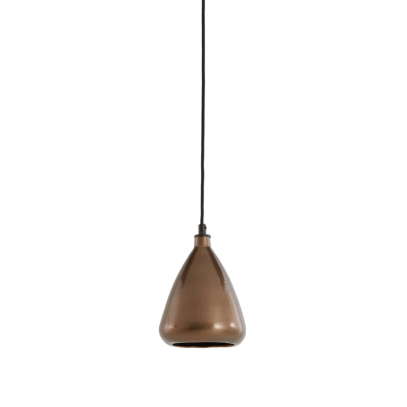 Lámpara colgante de cristal ahumado marrón retro Light and Living Desi - Imagen 2