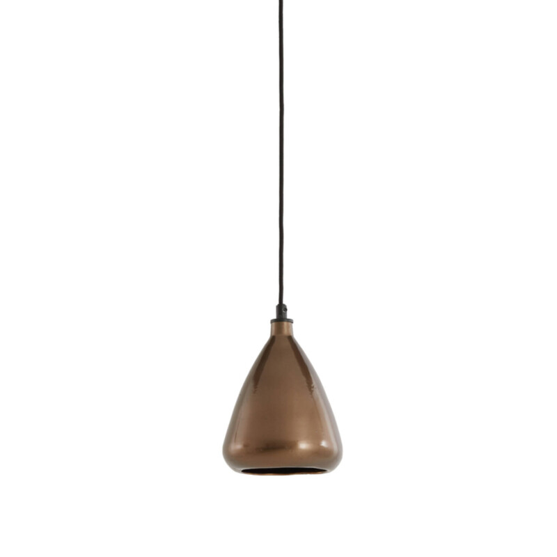 Lámpara colgante de cristal ahumado marrón retro Light and Living Desi - Imagen 6