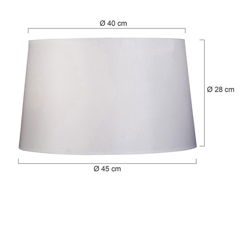 Pantalla de lámpara blanca de tela moderna Steinhauer - Imagen 4
