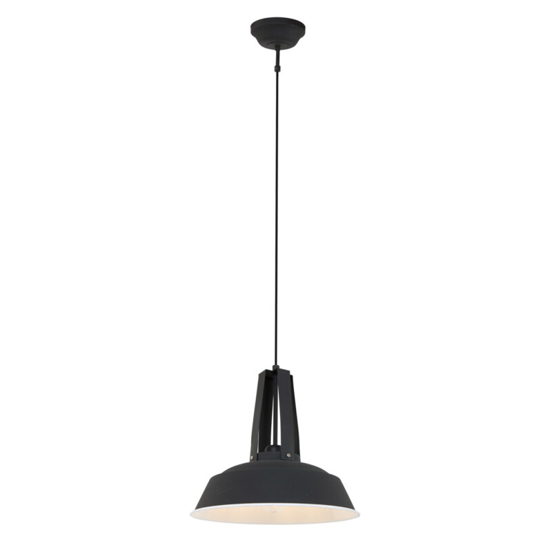 Lámpara colgante retro de metal negro Mexlite Eden - Imagen 2