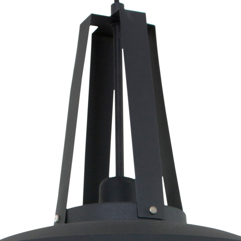 Lámpara colgante retro de metal negro Mexlite Eden - Imagen 5