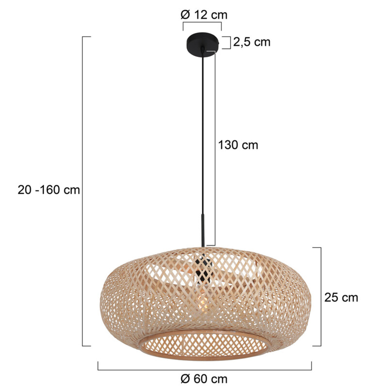 Lámpara colgante de mimbre ovalada Anne Lighting Sparkled Light - Imagen 4