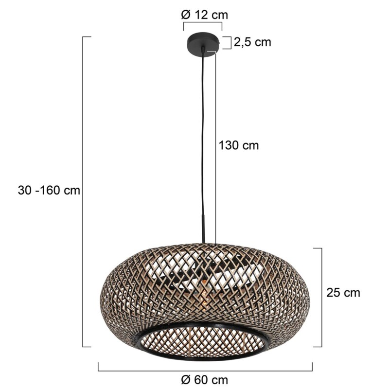 Lámpara colgante de ratán trenzado Anne Lighting Sparkled Light - Imagen 7