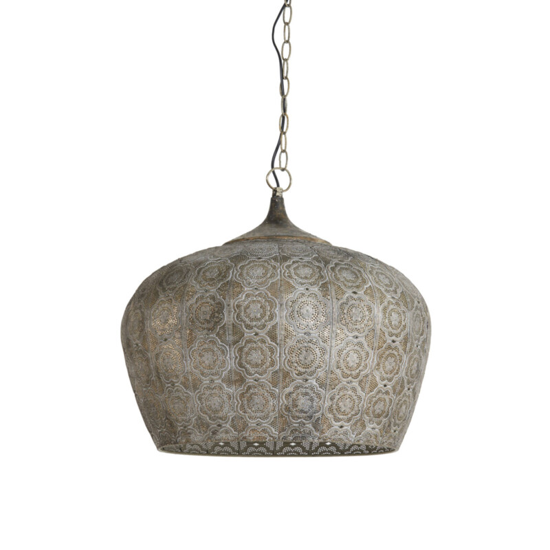 Lámpara colgante dorada oriental con motivo floral Light and Living Emine - Imagen 2