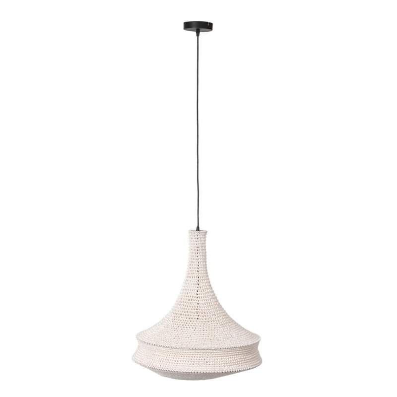 Lámpara colgante bohemia / oriental blanca tejida a mano Anne Light & Home Marrakesch - Imagen 8