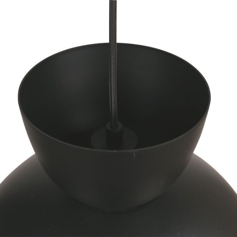 Lámpara colgante esférica negra con acento cobrizo Mexlite Skandina negro - Imagen 5