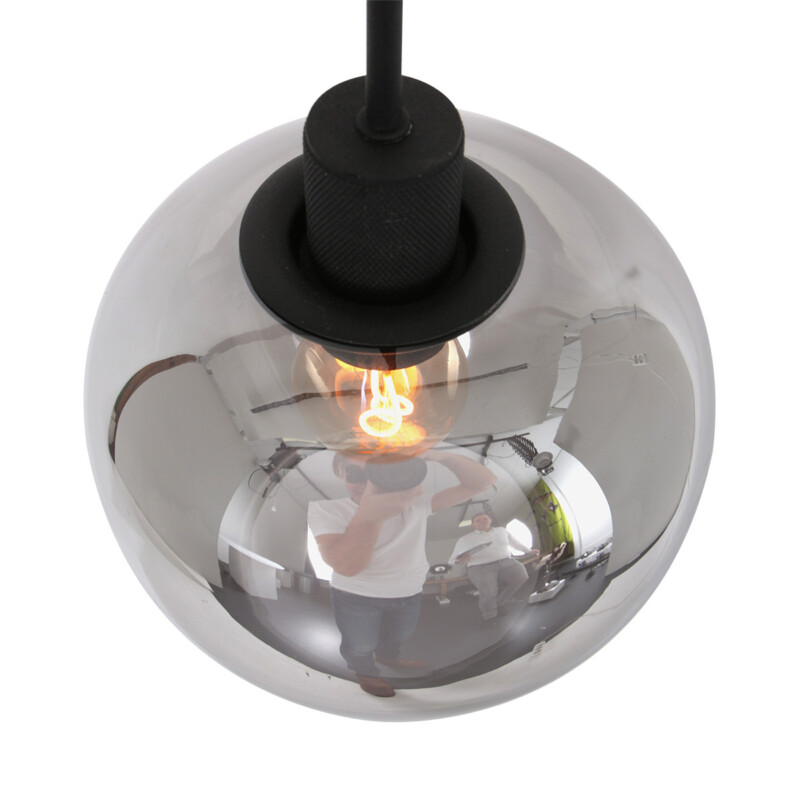 Lámpara colgante estilo moderno Steinhauer Lotus vidrio ahumado y negro - Imagen 11