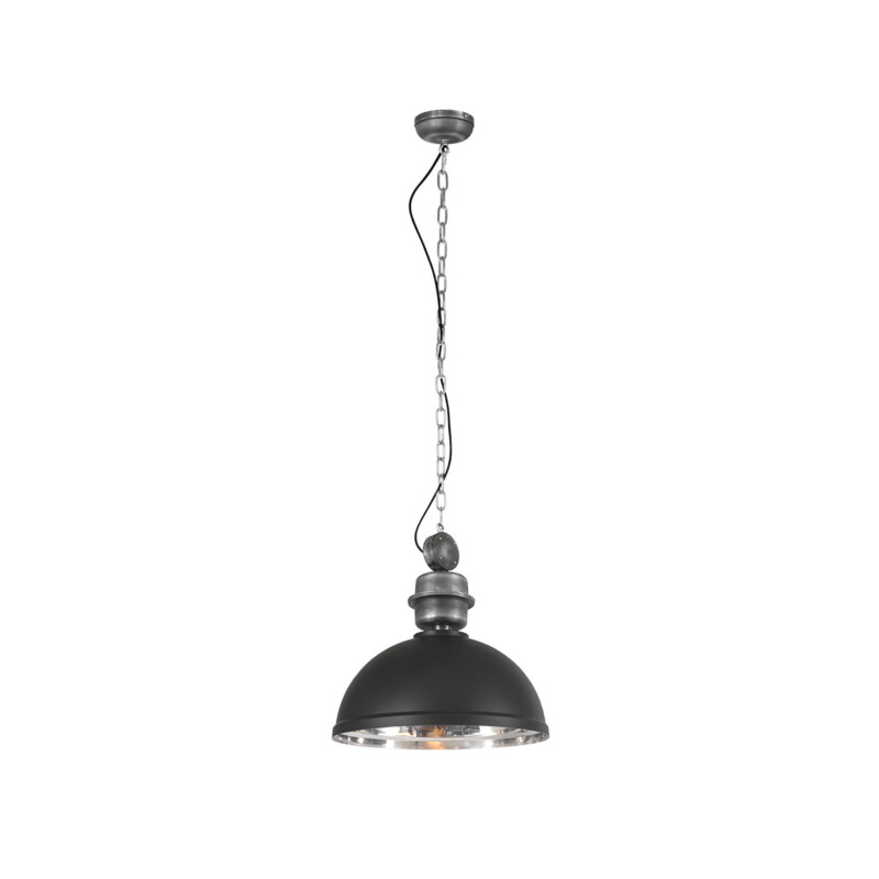 Lámpara colgante industrial de metal negro Mexlite Gaeve - Imagen 10