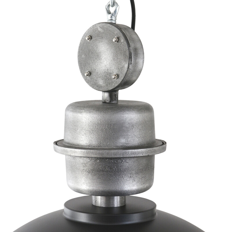 Lámpara colgante industrial de metal negro Mexlite Gaeve - Imagen 4