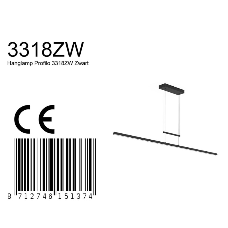Lámpara colgante LED alargada Steinhauer Profilo blanco - Imagen 3