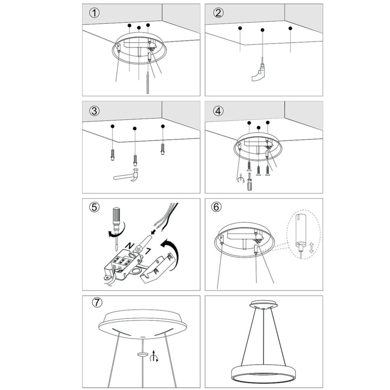 Lámpara colgante LED circular Steinhauer Ringlede - Imagen 10