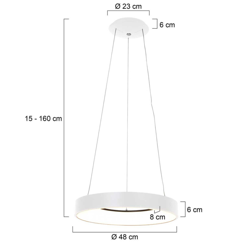 Lámpara colgante LED circular Steinhauer Ringlede - Imagen 8