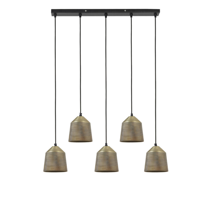 Lámpara colgante moderna dorada con cinco puntos de luz Light and Living Lilou - Imagen 2
