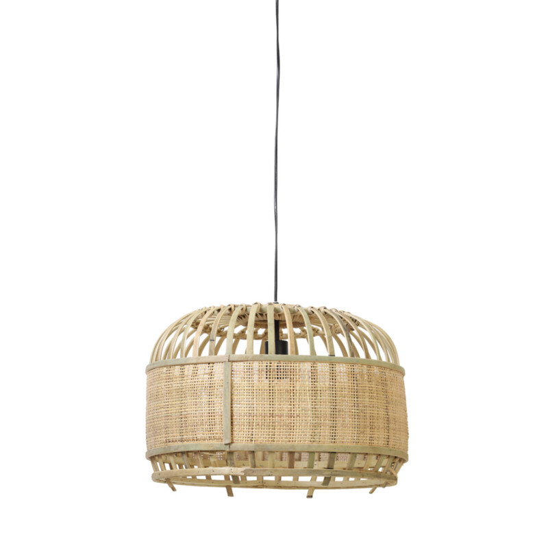 Lámpara colgante natural beige de ratán Light and Living Dalika - Imagen 2