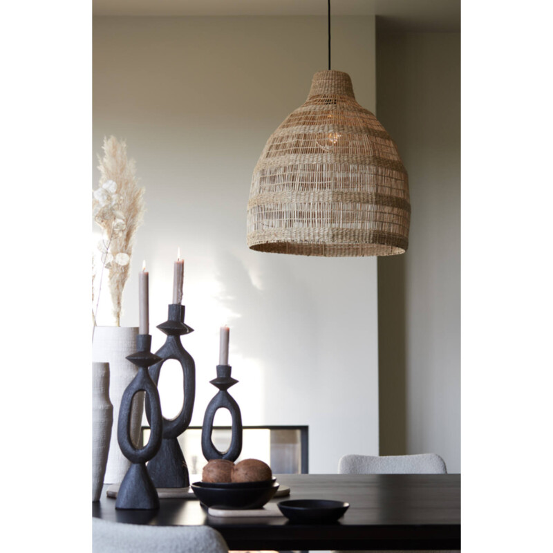 Lámpara colgante natural beige en forma de jaula de pájaro Light and Living Sagar - Imagen 3