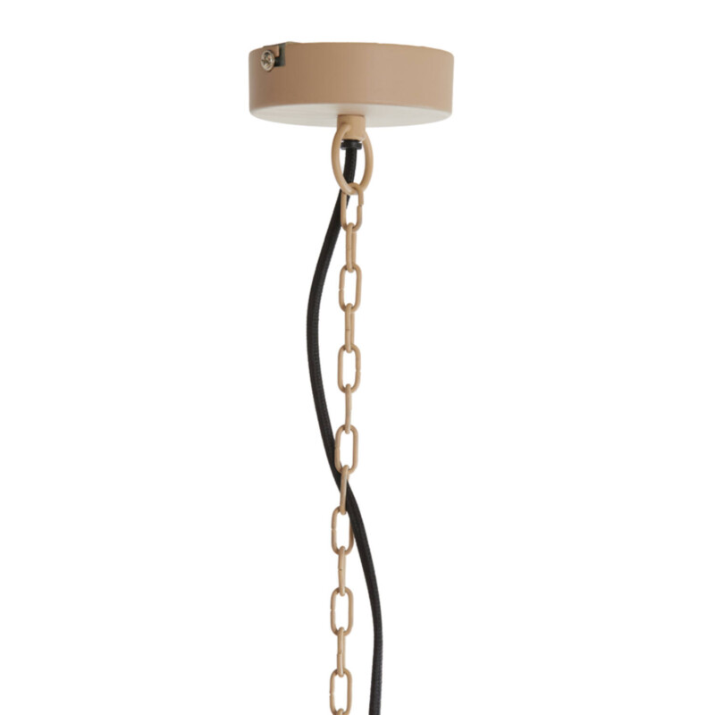 Lámpara colgante natural de tela beige Light and Living Nakisha - Imagen 5