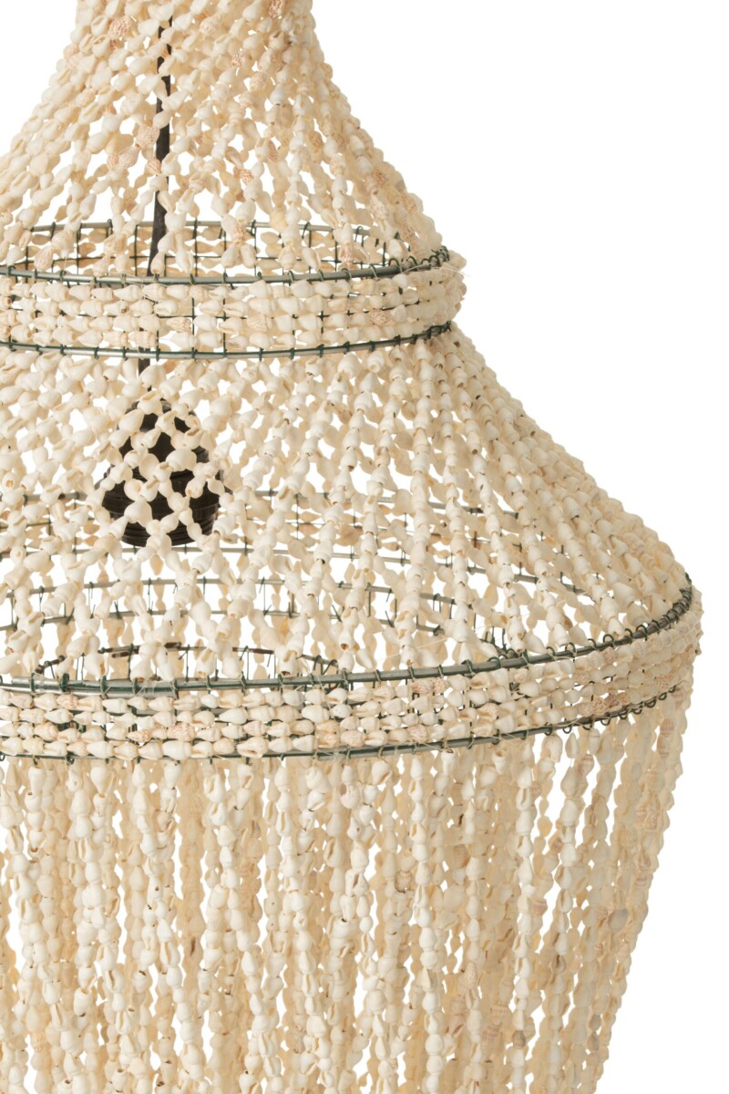 Lámpara colgante oriental blanca con cuentas Jolipa Daisy - Imagen 6
