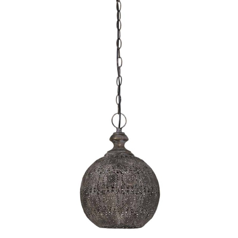 Lámpara colgante oriental de metal de malla fina Light and Living Ananya - Imagen 2