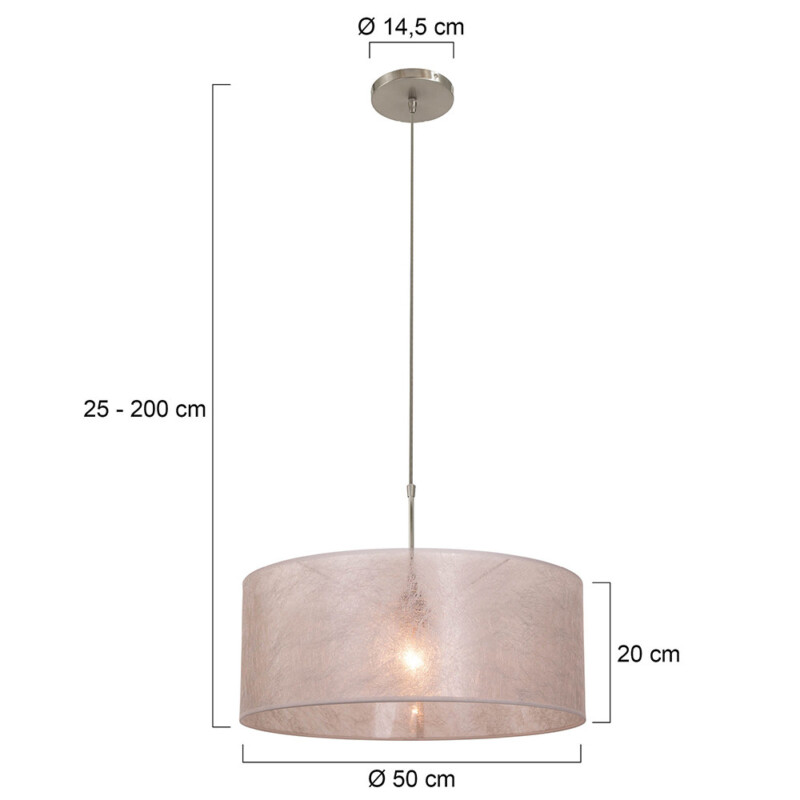 Lámpara colgante de metal plateado moderna Steinhauer Sparkled Light - Imagen 6