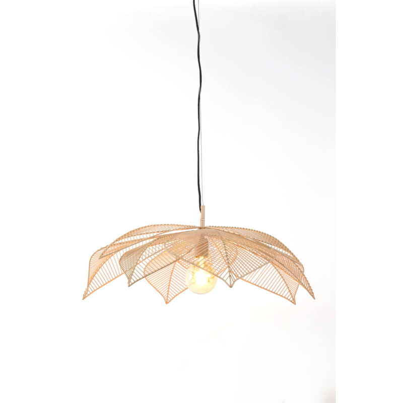 Lámpara colgante retro beige en forma de flor Light and Living Pavas - Imagen 5
