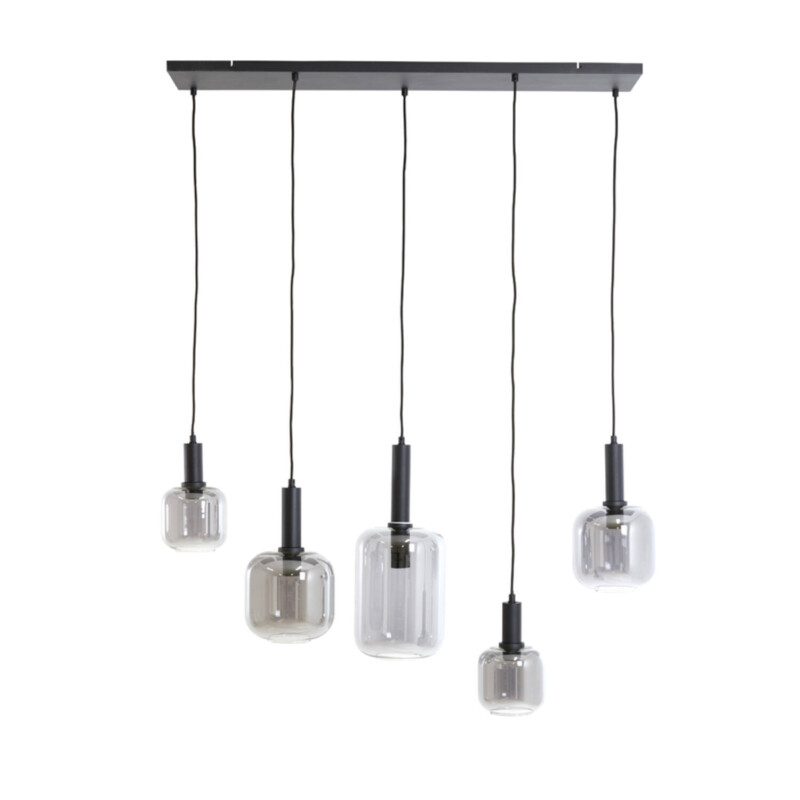 Lámpara colgante retro blanca con cinco puntos de luz Light and Living Lekar - Imagen 2