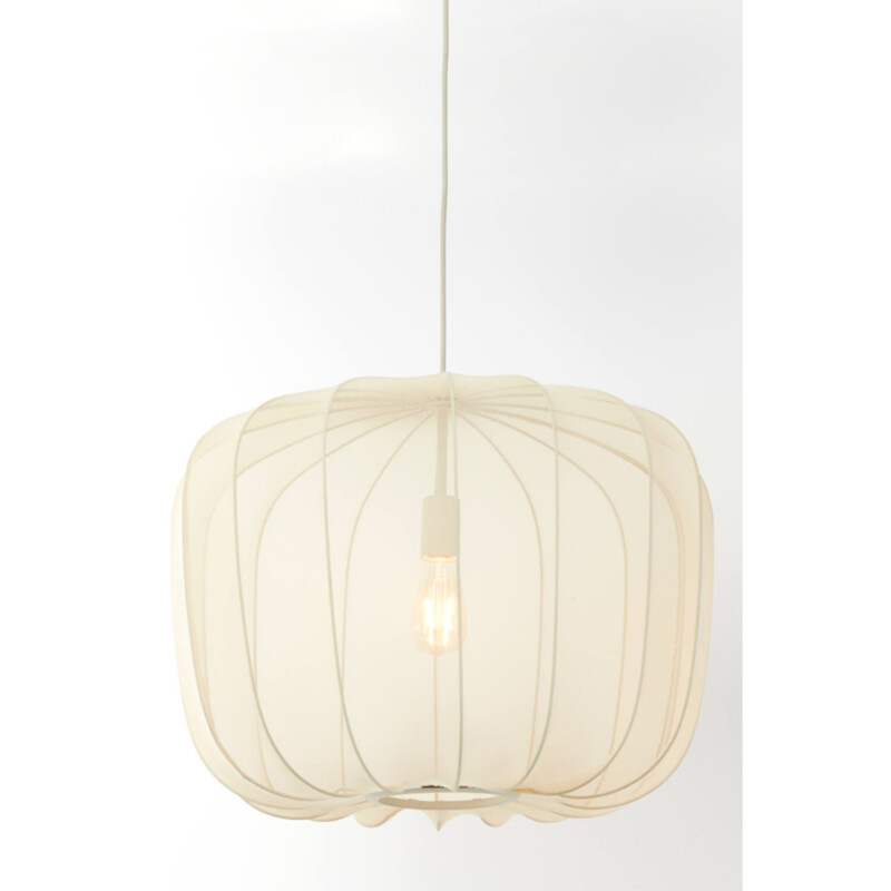 Lámpara colgante retro blanca de malla Light and Living Plumeria - Imagen 8