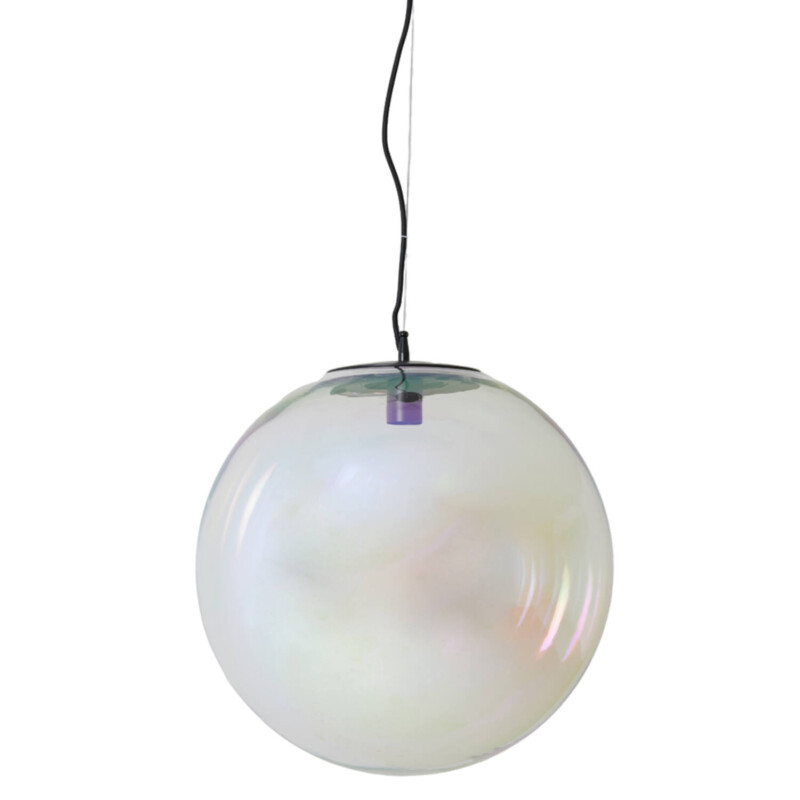 Lámpara colgante retro con globo de vidrio ahumado Light and Living Medina - Imagen 2