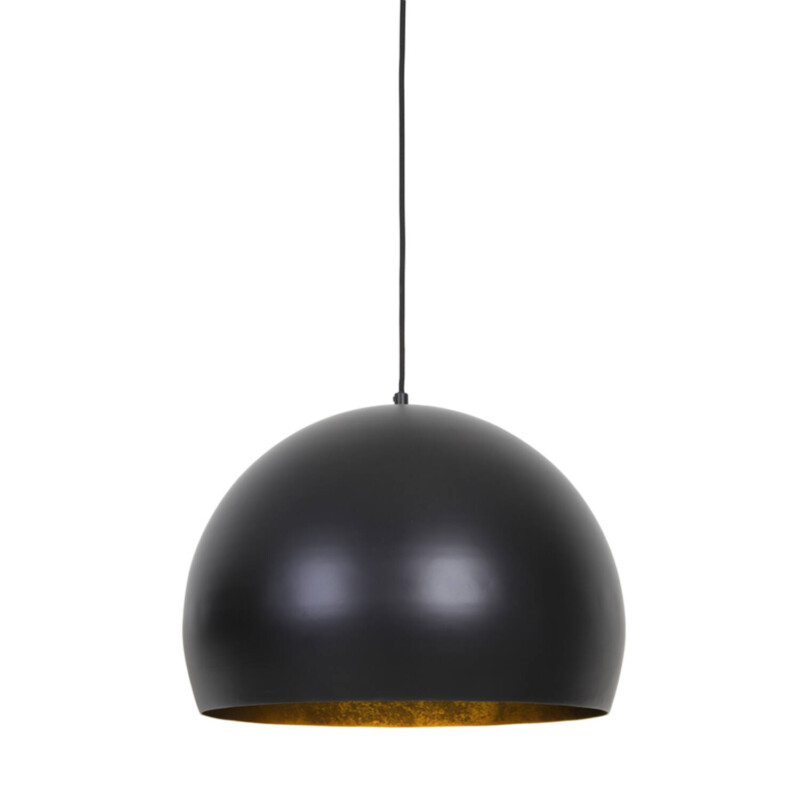 Lámpara colgante retro esférica negra y dorada Light and Living Jaicey - Imagen 2