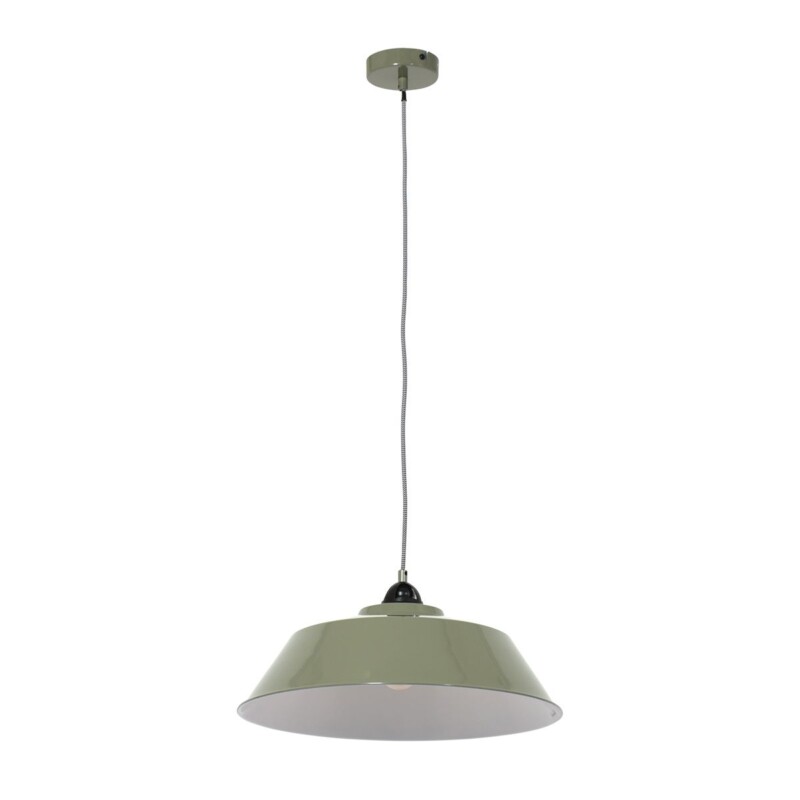 Lámpara colgante de metal verde industrial Mexlite Nove - Imagen 10