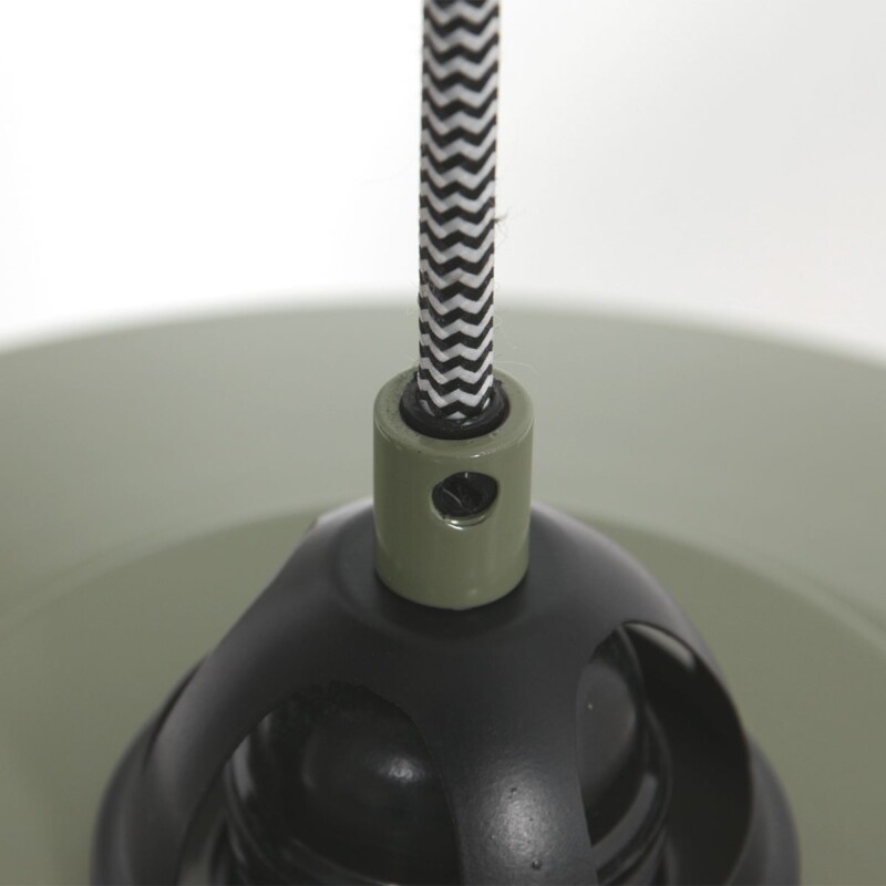 Lámpara colgante de metal verde industrial Mexlite Nove - Imagen 12