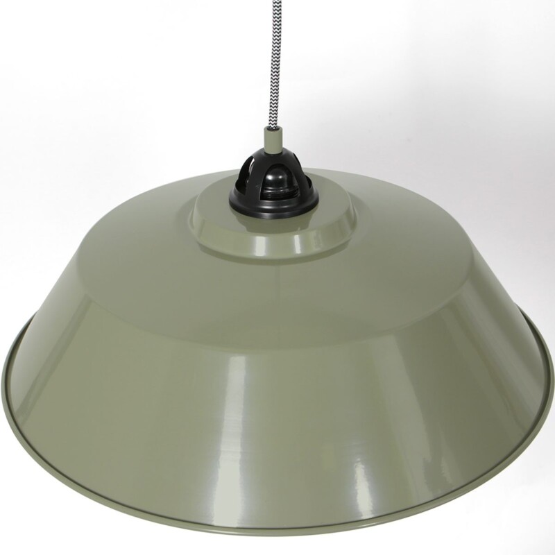 Lámpara colgante de metal verde industrial Mexlite Nove - Imagen 14