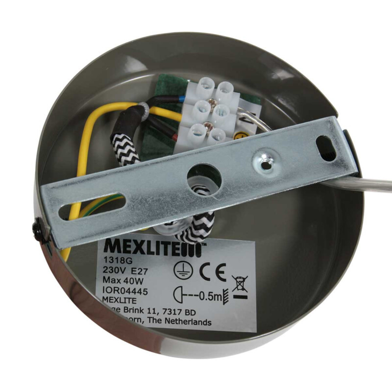 Lámpara colgante de metal verde industrial Mexlite Nove - Imagen 15