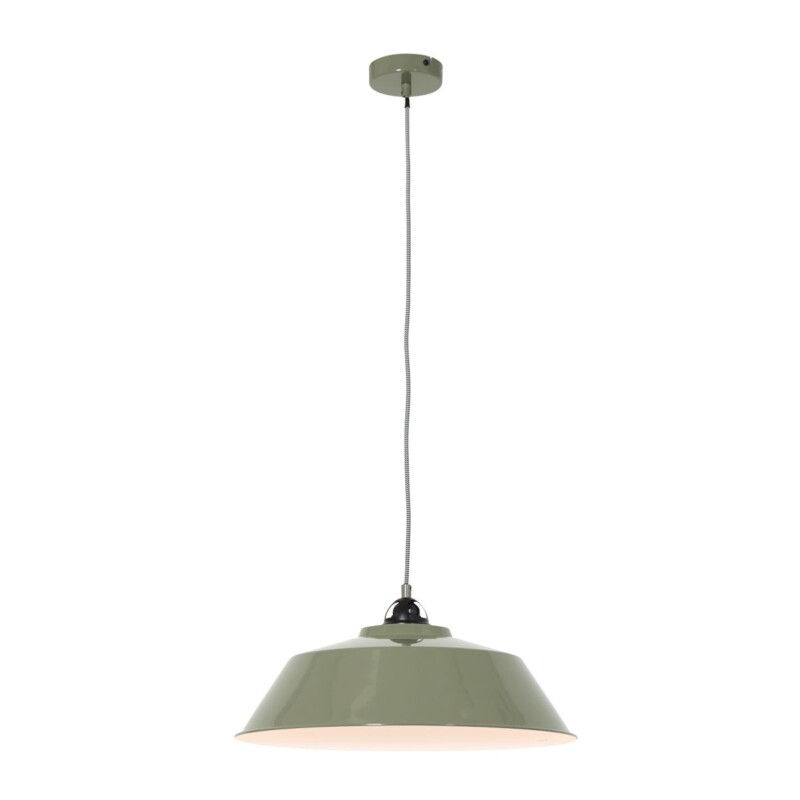 Lámpara colgante de metal verde industrial Mexlite Nove - Imagen 2