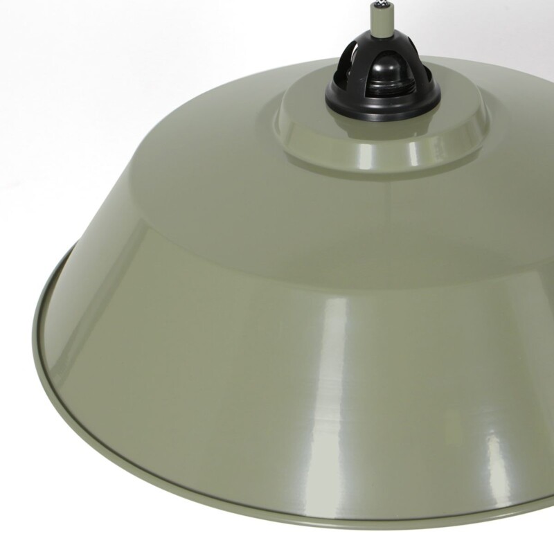 Lámpara colgante de metal verde industrial Mexlite Nove - Imagen 4