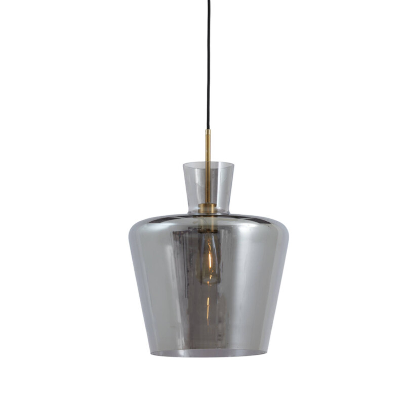 Lámpara colgante retro negra con detalles dorados Light and Living Myles - Imagen 5
